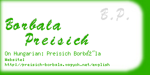 borbala preisich business card